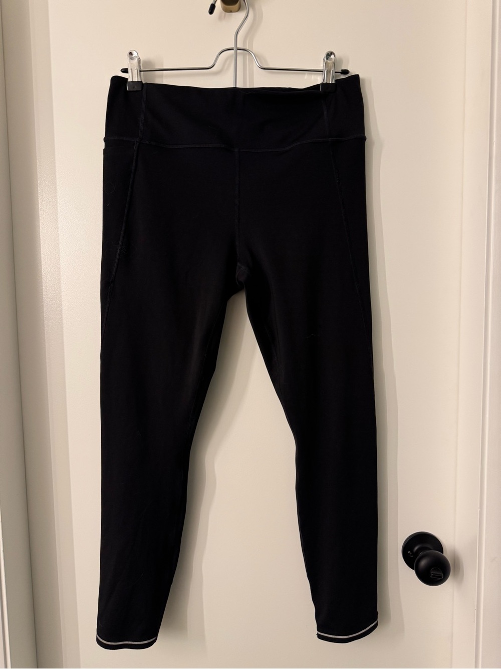 Athleta Black Drawstring High-Waist Leggings